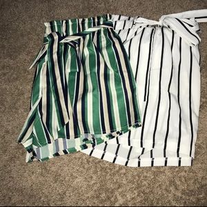 Plus Size Striped Shorts Paperbag Bundle